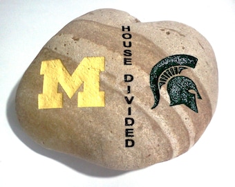 House Divided Sports Engraved Stone