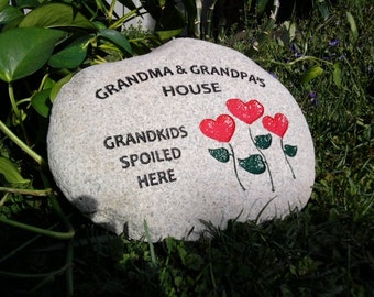 Grandma & Grandpa's House - Engraved Stone