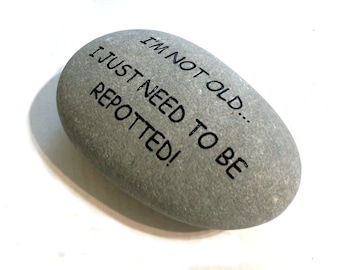I'm not old...Fun Engraved Garden Stone