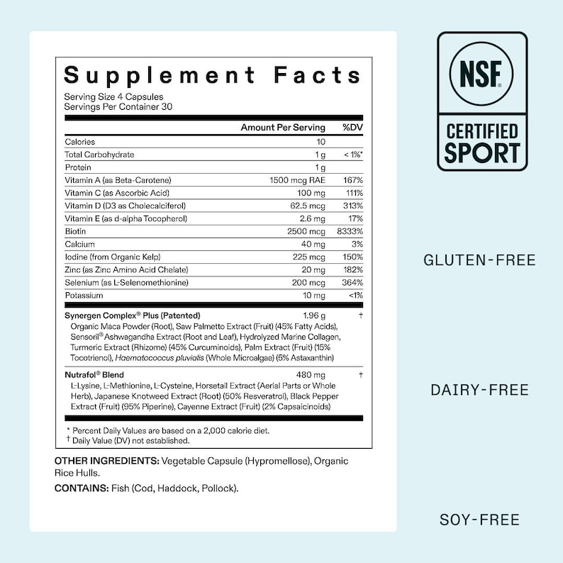 Nutrafol Women's Balance Hair Growth Supplements, Ages 45+, Thicker Hair (2-Month Supply) image 6