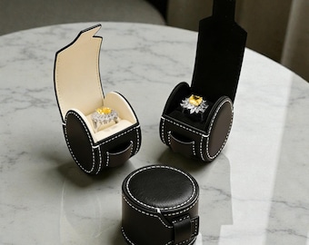 Elegant PU Leather Ring Box | Proposal & Wedding