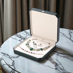 Lyxigt smyckeskrin | Förvaring för ringar, örhängen och halsband | Elegant presentask för smycken