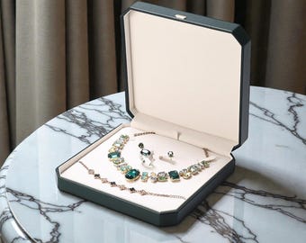 Luxury Jewelry Box Case | Ring, Earring & Necklace Organizer | Elegant Gift Jewelry Box