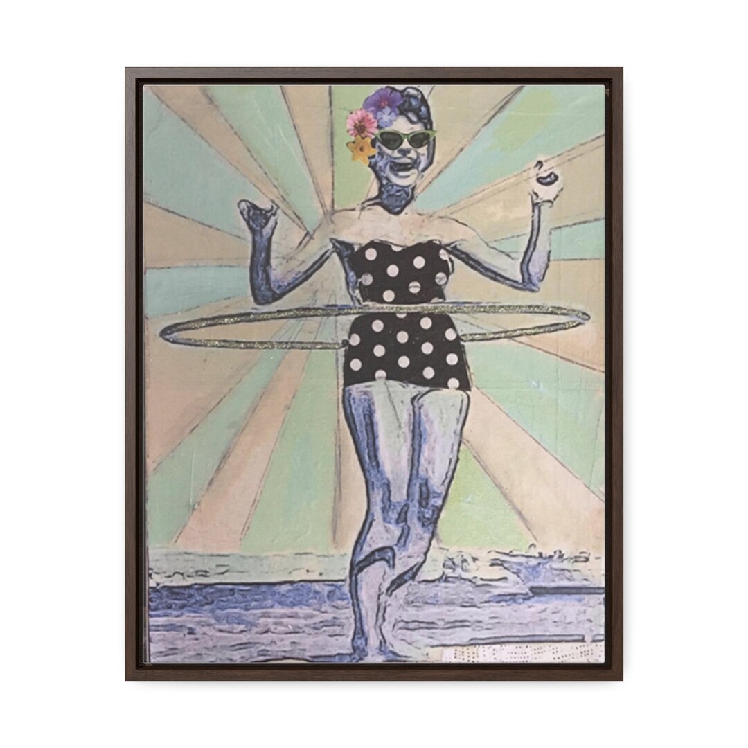 Im Happy in My Hula Hoop, Wall Art Canvas for Home Décor, Stunning Hugs