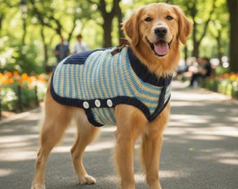 Suéter con bolsillo para perro The Architect/ Abrigo de punto fácil para mascotas / Descarga en PDF