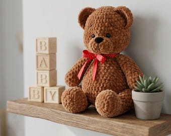 Patrón PDF de amigurumi de oso de ganchillo, peluche de oso panda bailarín, descarga digital instantánea.