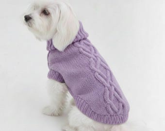 Suéter de punto trenzado personalizado para perro/Patrón fácil de hacer/Descarga digital en PDF