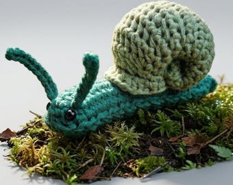 Patrón de amigurumi de caracol a crochet en PDF / Descarga digital instantánea