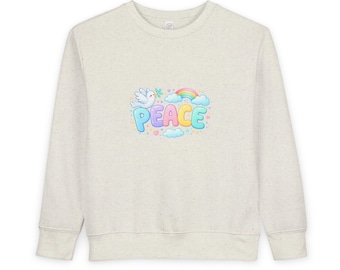 Bluza dla malucha | Pokój, tęcza, chmury, gołębie, pastelowa grafika
