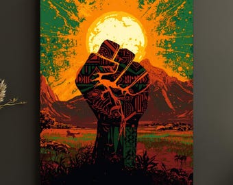 Black Power Poster l Black Culture Matte Vertical Wall Art l Black History Home Decor Gift l Activism Wall Print