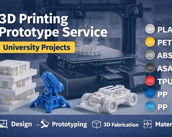 3D printing services for prototypes – University projects – 3D design and manufacturing – Technical models – Rapid prototyping