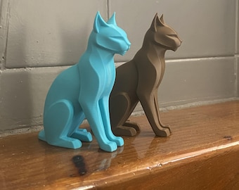 Minimalist Cat Figurine – 3D Printed Sculpture – Modern Decor – Cat Figure – Original Gift – Cat Decor