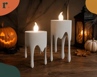 Floating Candle Holder, Halloween Floating Candle, Spooky Halloween Decor, Levitating Candle Illusion, Gothic Home Decor