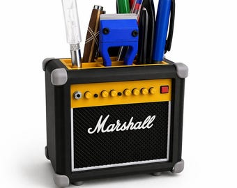 Guitar Amplifier Style Desk Organizer – 3D Printed Stand – Musical Decor – Gift for Musicians – Desk Organizer