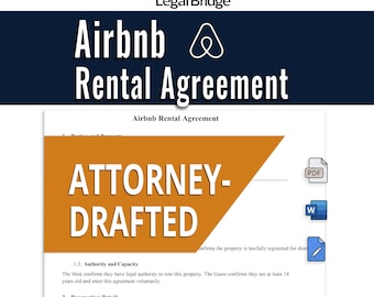 Airbnb Rental Agreement Template Editable Short-Term Guest Contract Lease PDF Word Download