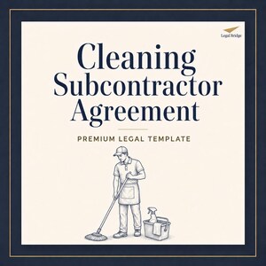 Cleaning Subcontractor Agreement Template: Editable Contractor Contract in Word and PDF