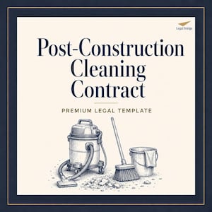 Post-Construction Cleaning Contract Template: Editable Service Agreement in Word and PDF