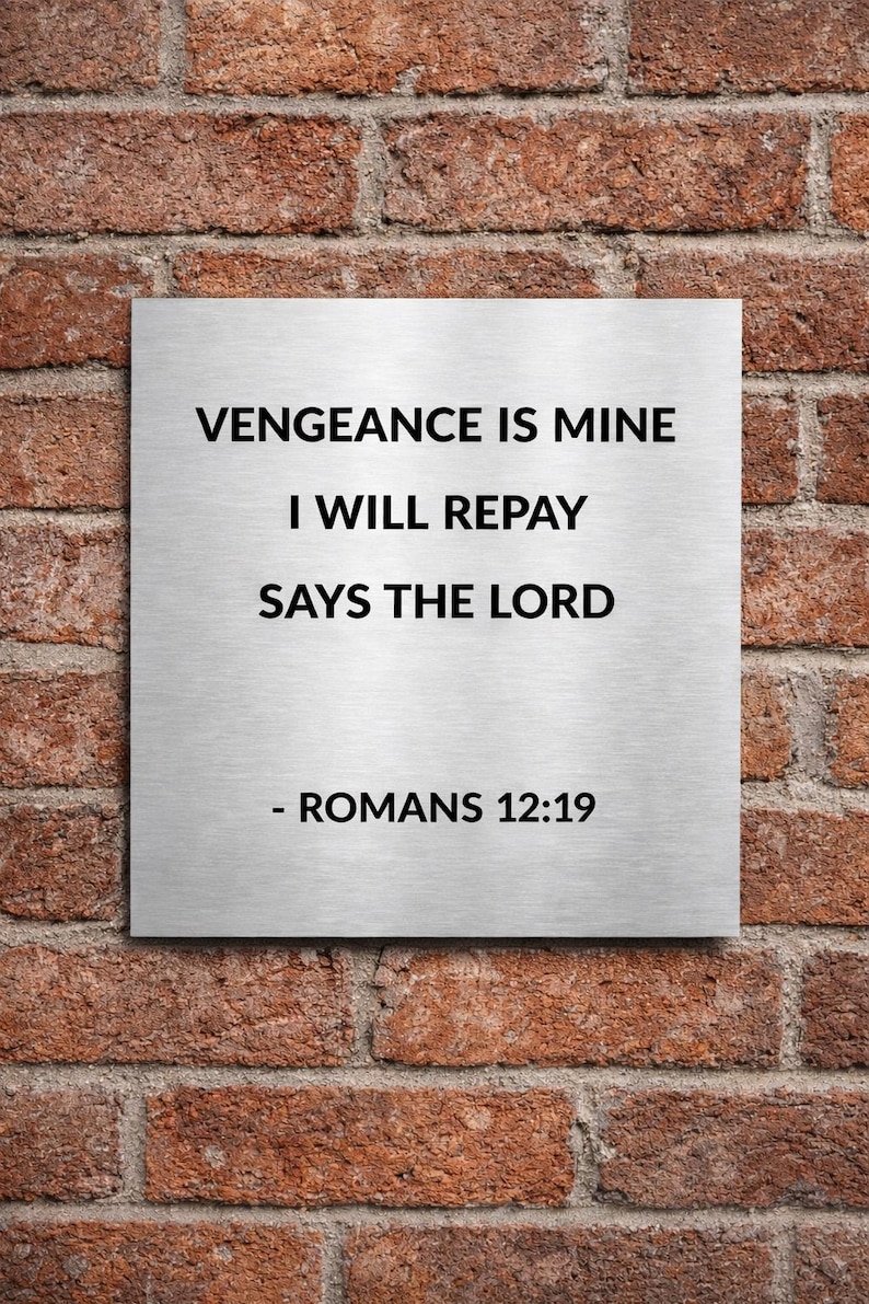 Bible Verse Metal Print. Vengeance is Mine Romans 12:19 - Etsy