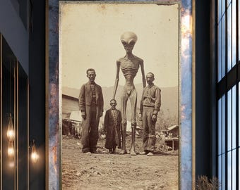 UFO Alien Flying Saucer Canvas Picture Print Framed Wall Art - Etsy