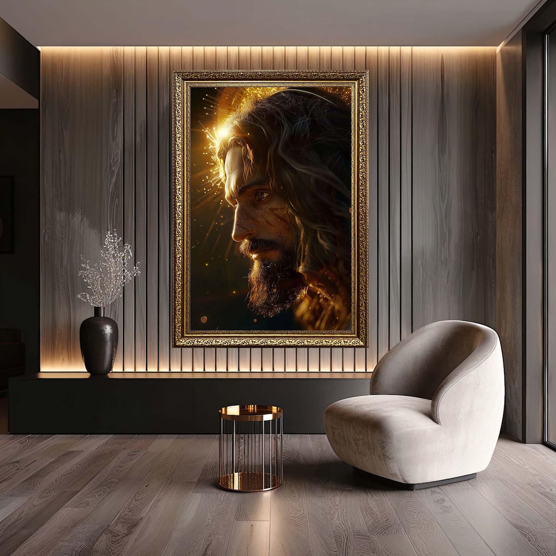 Jesus Christ Portrait Canvas Wall Art Print, Christian Religious Home ...