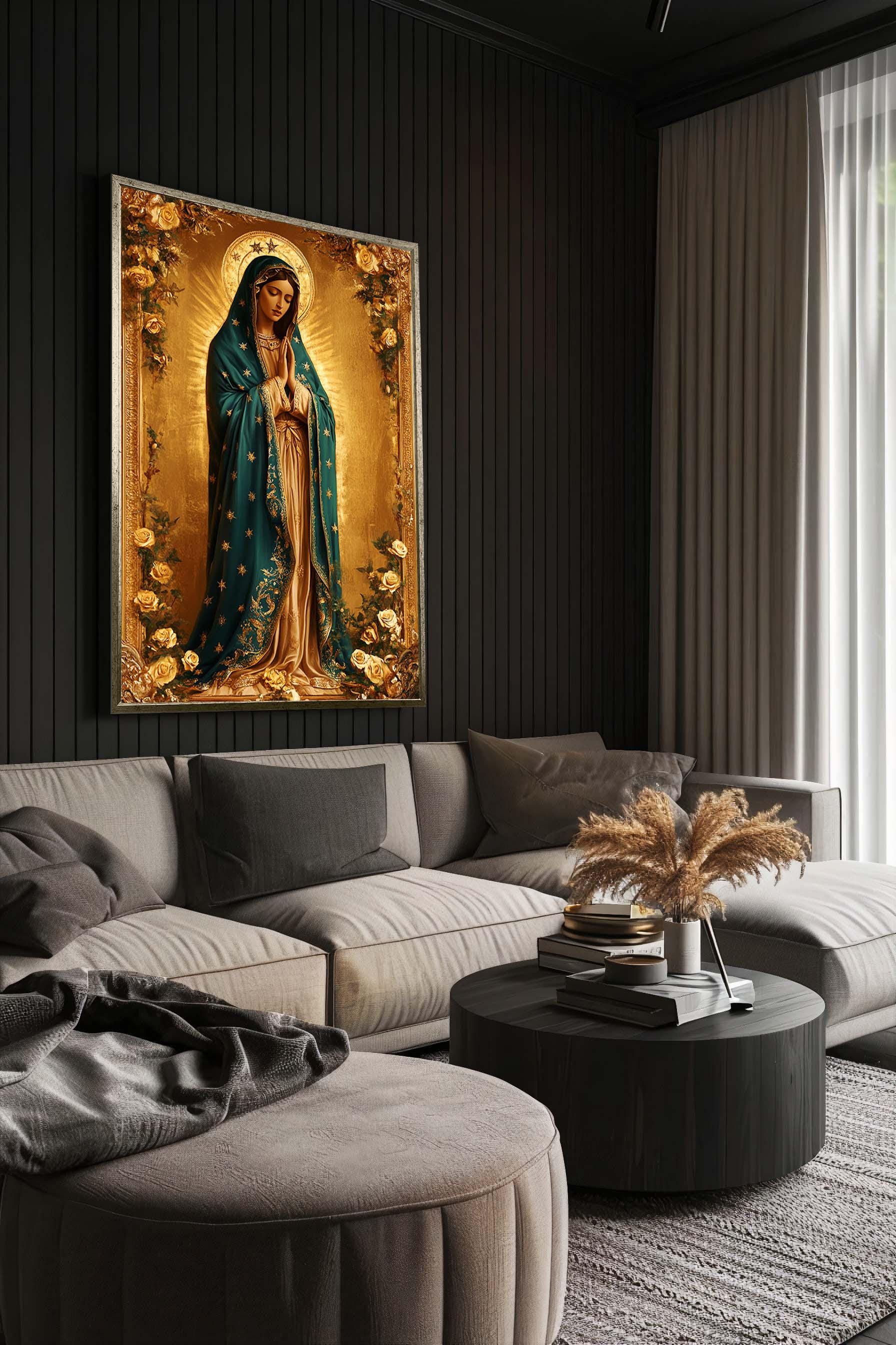 Virgin Mary Canvas Wall Art Print, Catholic Religious Home Decor ...