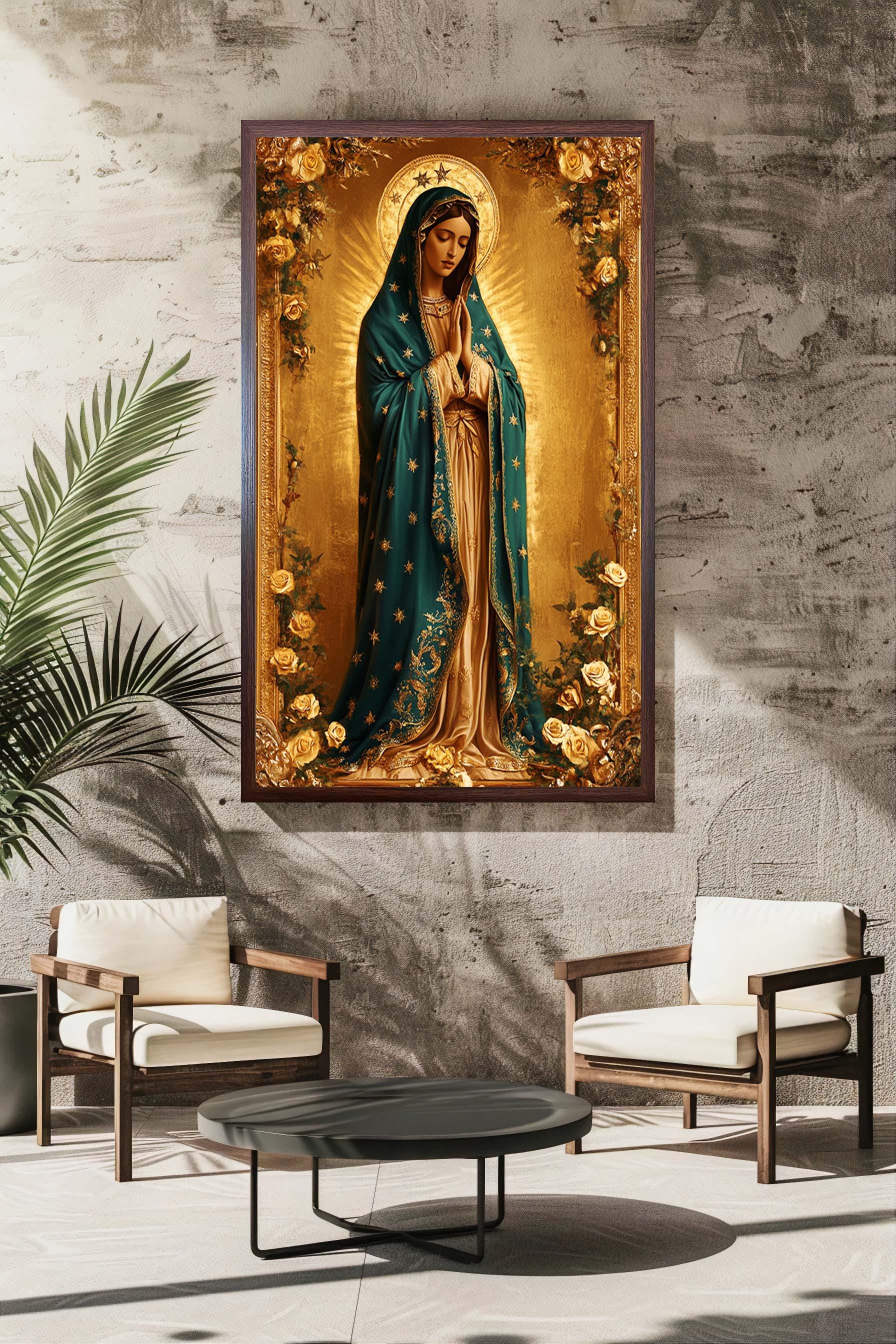 Virgin Mary Canvas Wall Art Print, Catholic Religious Home Decor ...