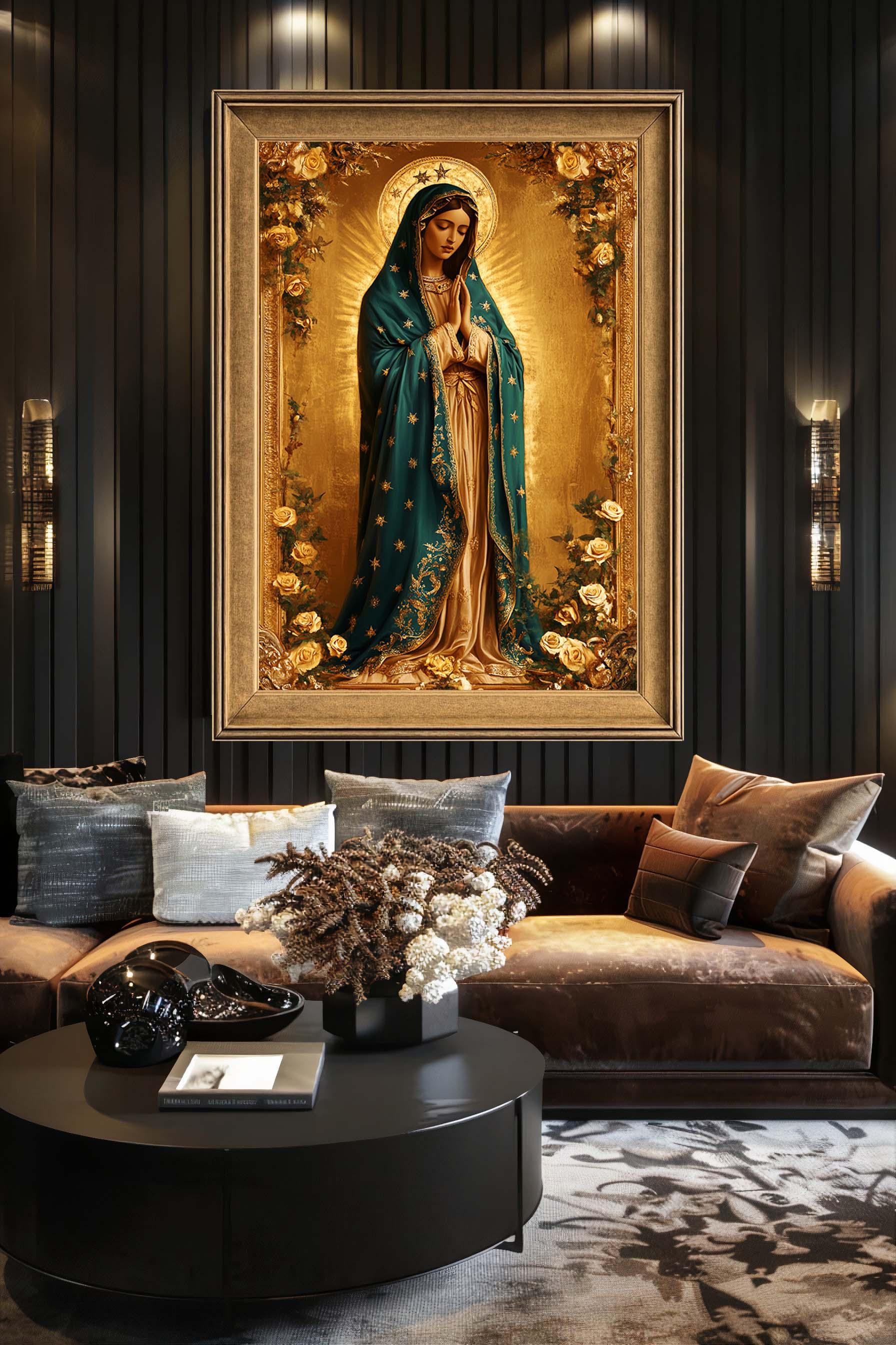 Virgin Mary Canvas Wall Art Print, Catholic Religious Home Decor ...