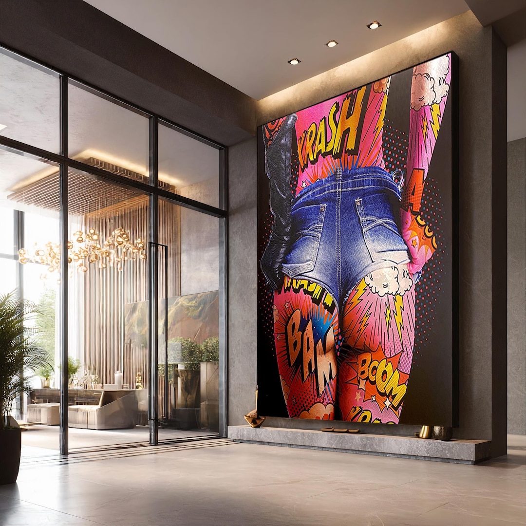 Pop Art Comic Jeans Canvas Print Wall Art Bold Street Style ...