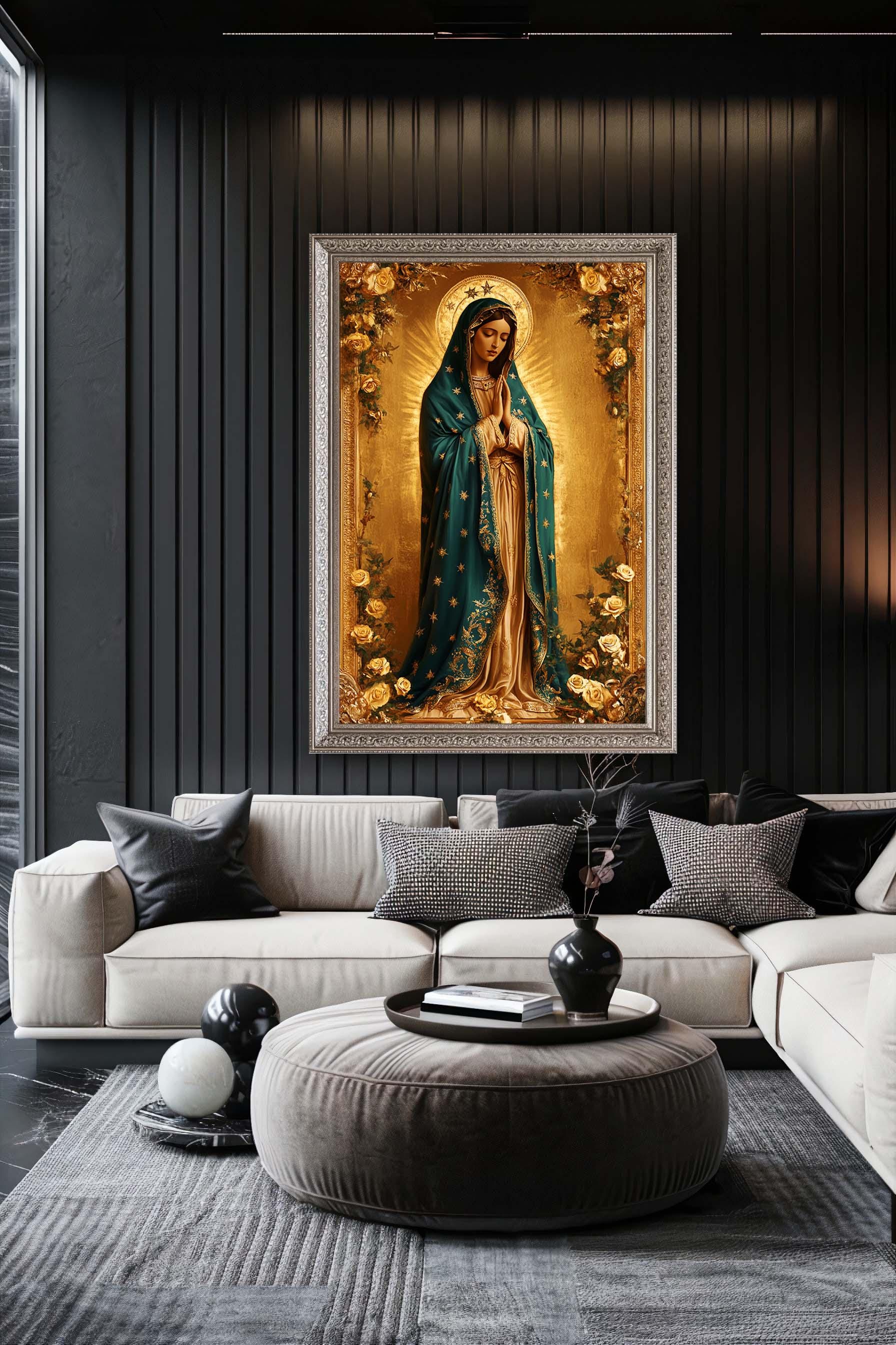 Virgin Mary Canvas Wall Art Print, Catholic Religious Home Decor ...