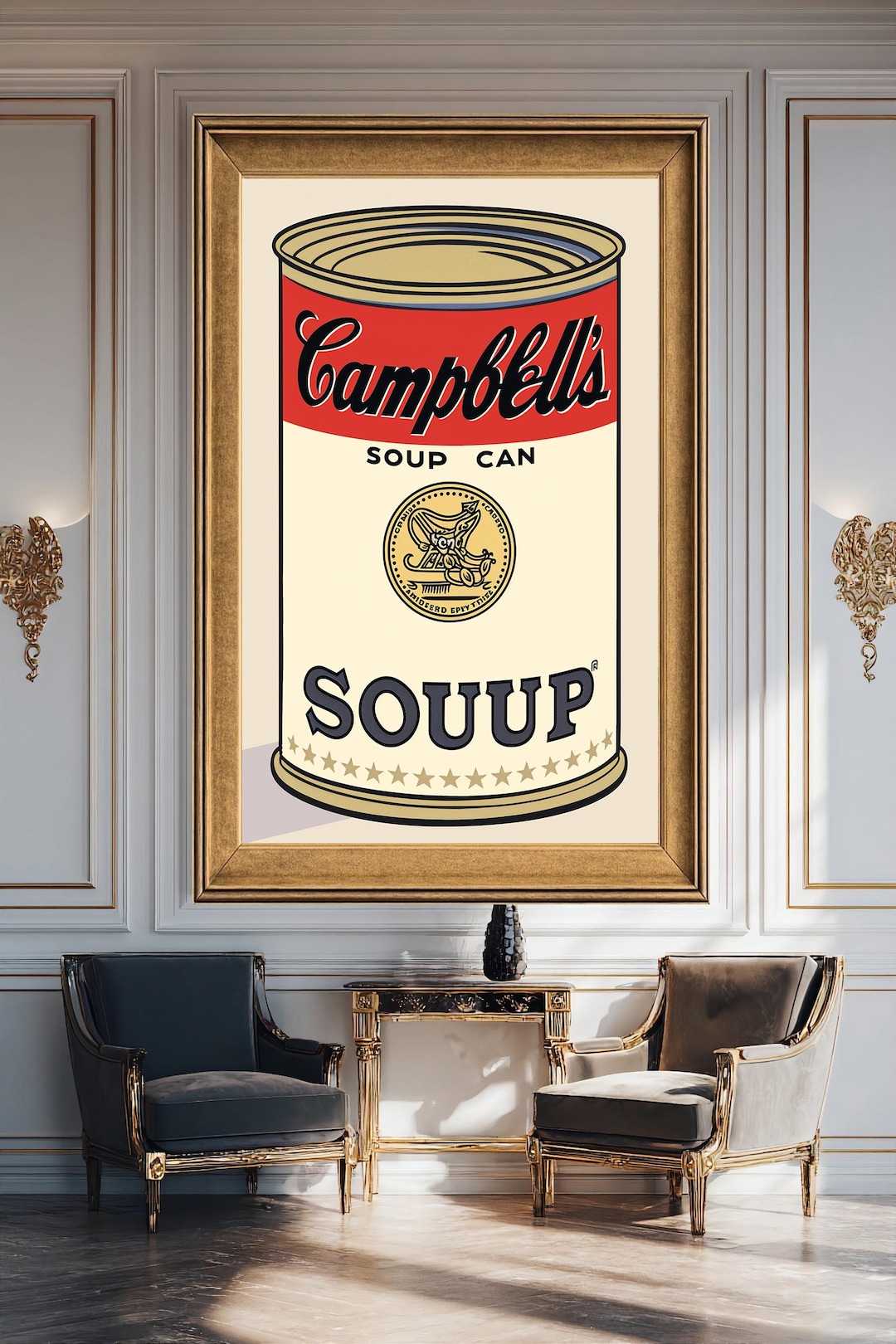 Iconic Pop Art Soup Can Illustration in Vintage Style, Minimal Graphic ...