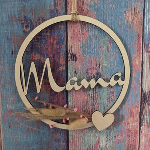 Holz-Loop „Mama“ - 20 cm