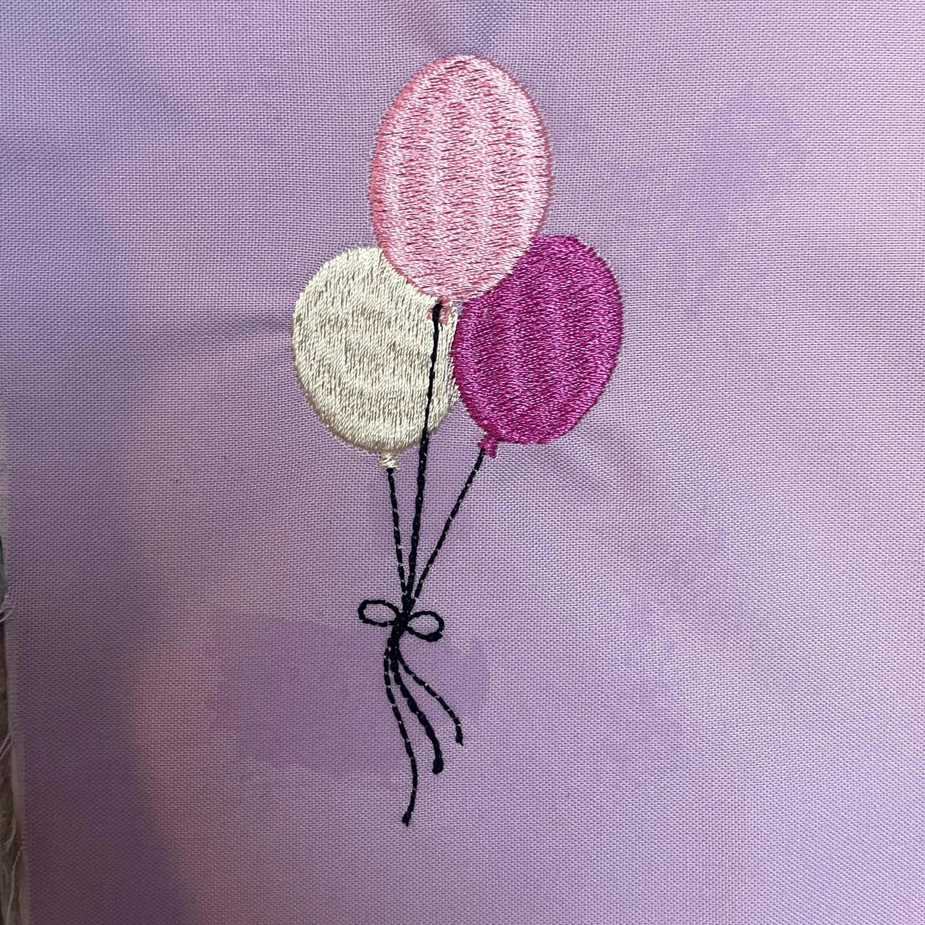 Balloon Embroidery Design | Birthday Machine Embroidery File - Etsy