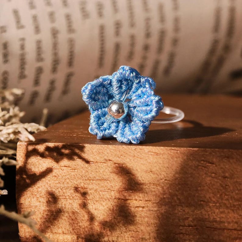 adjustable toe ring,tiny toe ring with floral , no tarnish toe rings, image 3