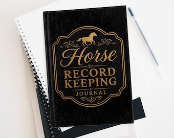 Horse Record Keeping Journal | Equestrian Logbook, Riding Care Tracker