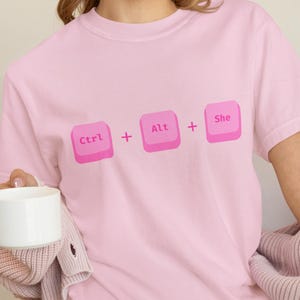 T-shirt Ctrl + Alt + Elle, Women in Technology, Women in Tech, Cadeau pour enseignant de technologie, Ingénieure logiciel, Journée de la femme