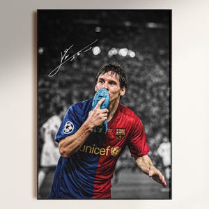 リオネル・メッシのサイン - 4K - Etsy 日本