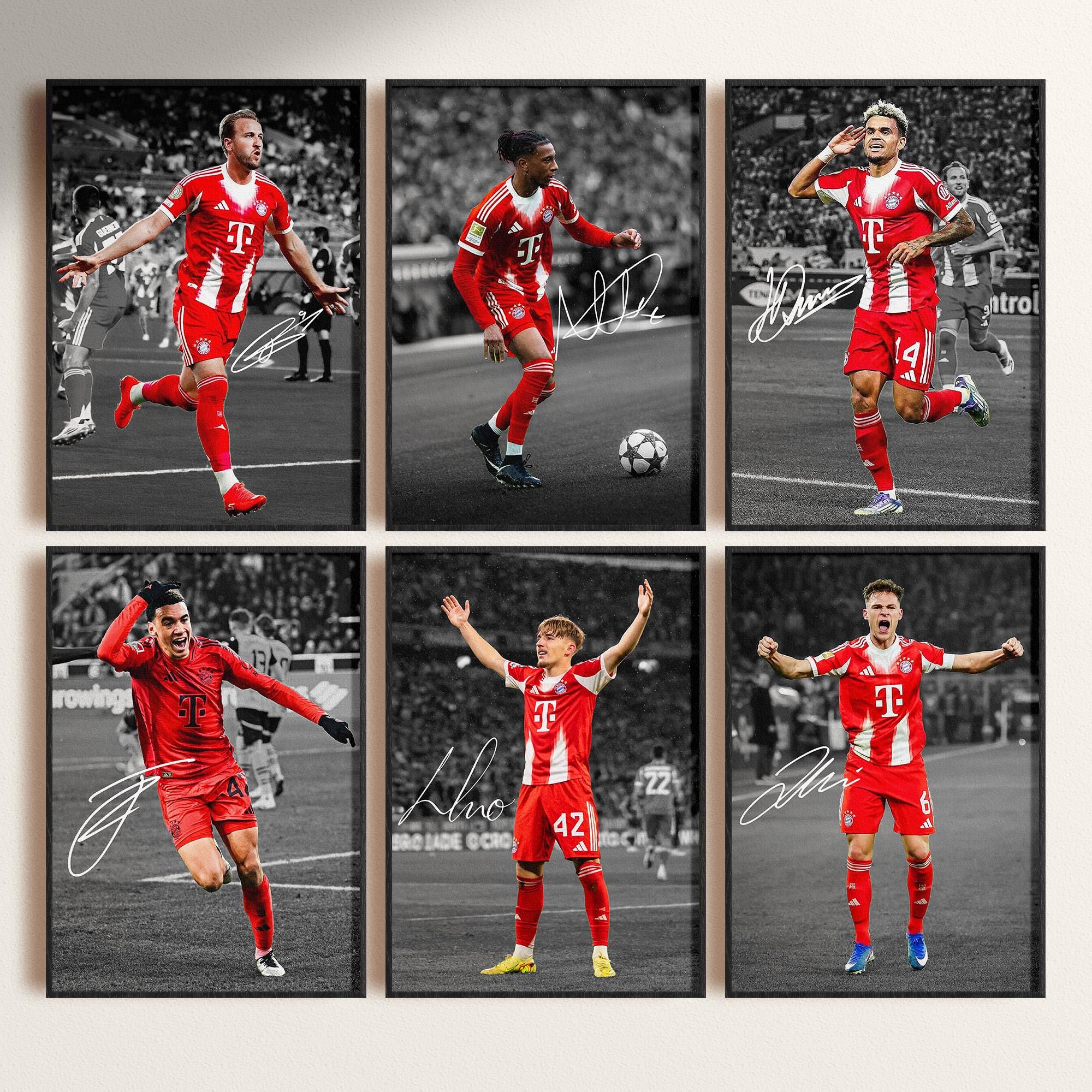 アート・デザイン・音楽 Bauen im Nationalsozialismus: Bayern Bayern Munich Signed Poster Bundle, Harry Kane, Michael Olise