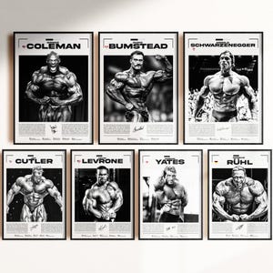 Mr. Olympia Bodybuilder Legends Set: Ronnie Coleman, Chris Bumstead, Schwarzenegger, Jay Cutler, Kevin Levrone, Dorian Yates, Markus Rühl image 1