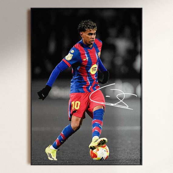 Lamine Yamal Poster, Signed Lamine Yamal Poster, Signed Football