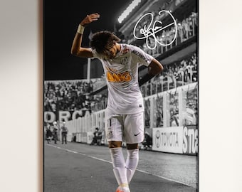 Neymar Jr Poster, Signed Neymar Poster, Neymar Fan Gift, Signed Football Poster, Football Decor, Soccer Wall Art, Digital Download