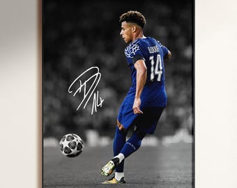 Cartel de Désiré Doué, cartel de fútbol firmado, regalo de aficionado del PSG, descarga digital