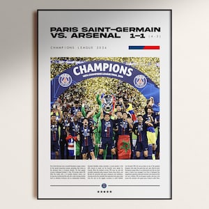 Psg Poster Champions League - Etsy