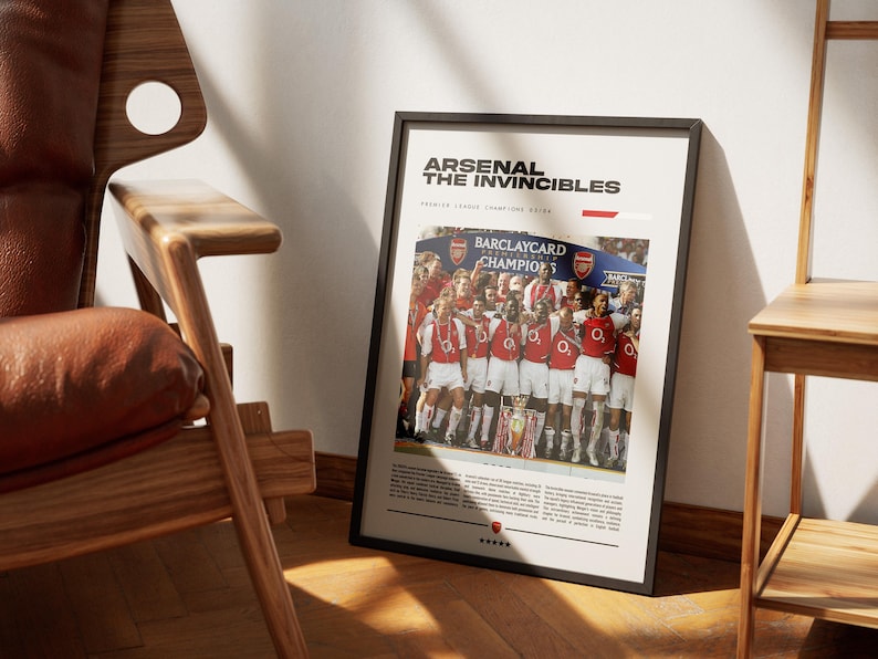 Arsenal Invincibles Poster, Arsenal FC Wall Art, Arsenal FC Fan Gift ...