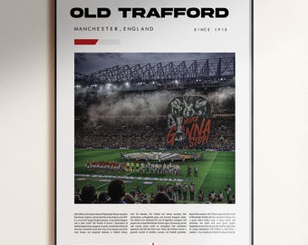 Old Trafford Stadium Poster, ManUnited Dekor, ManUnited Kunst, ManUnited Geschenke, Old Trafford Plakat, ManUtd Geschenk