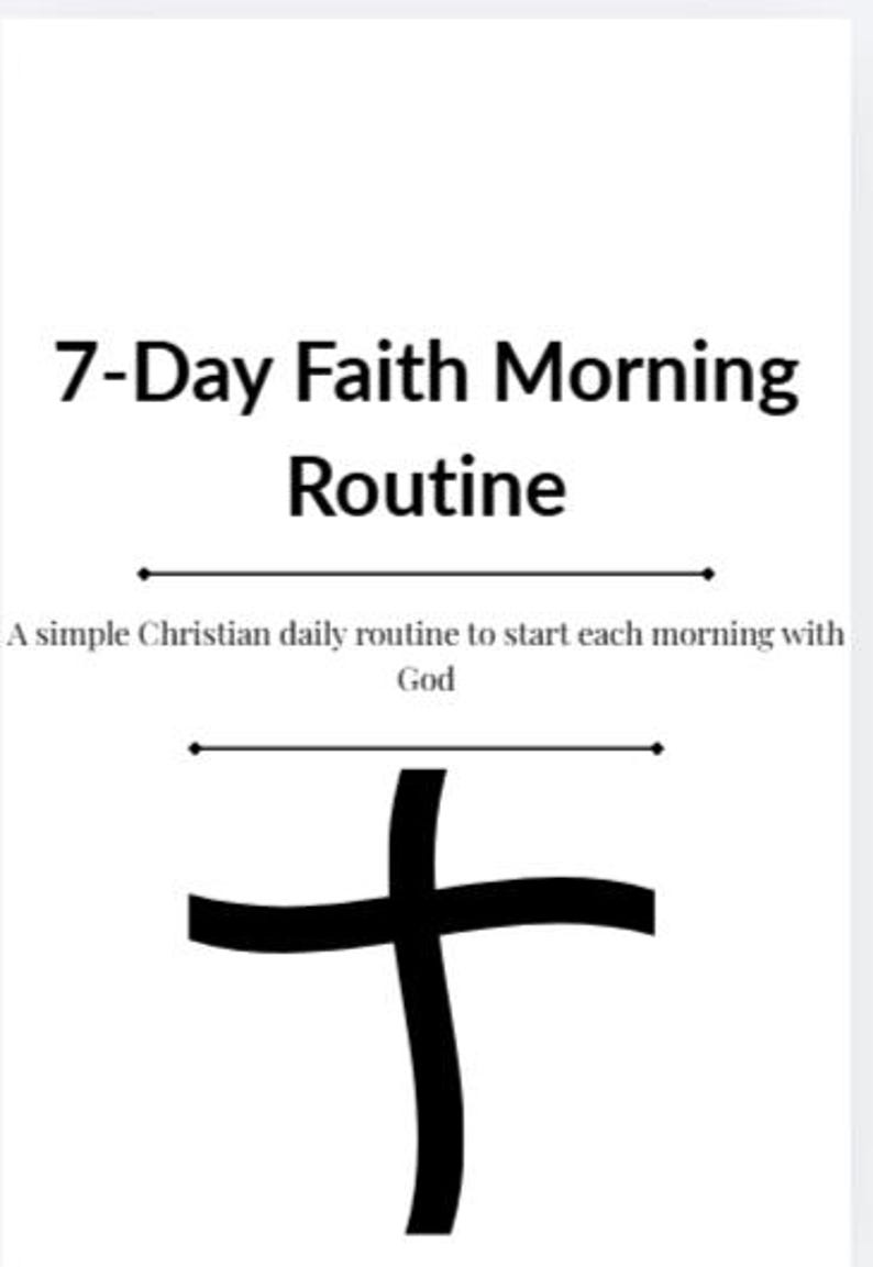 7 Day Faith Morning Routine Printable | Christian Morning Prayer ...