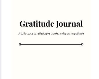 Gratitude Journal Printable, Daily Gratitude Pages PDF, Undated Gratitude Journal