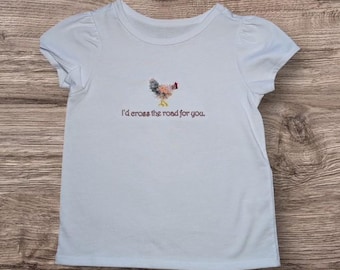 Embroidered Chicken Kids Shirt