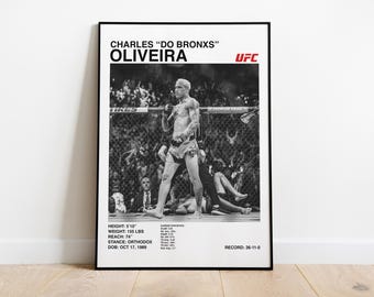 Charles Oliveira UFC ingelijste poster