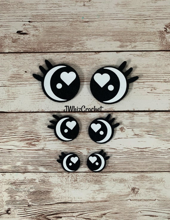 Kawaii Eyes, Felt Eyes Amigurumi Eyes for Crochet and Knit Animals