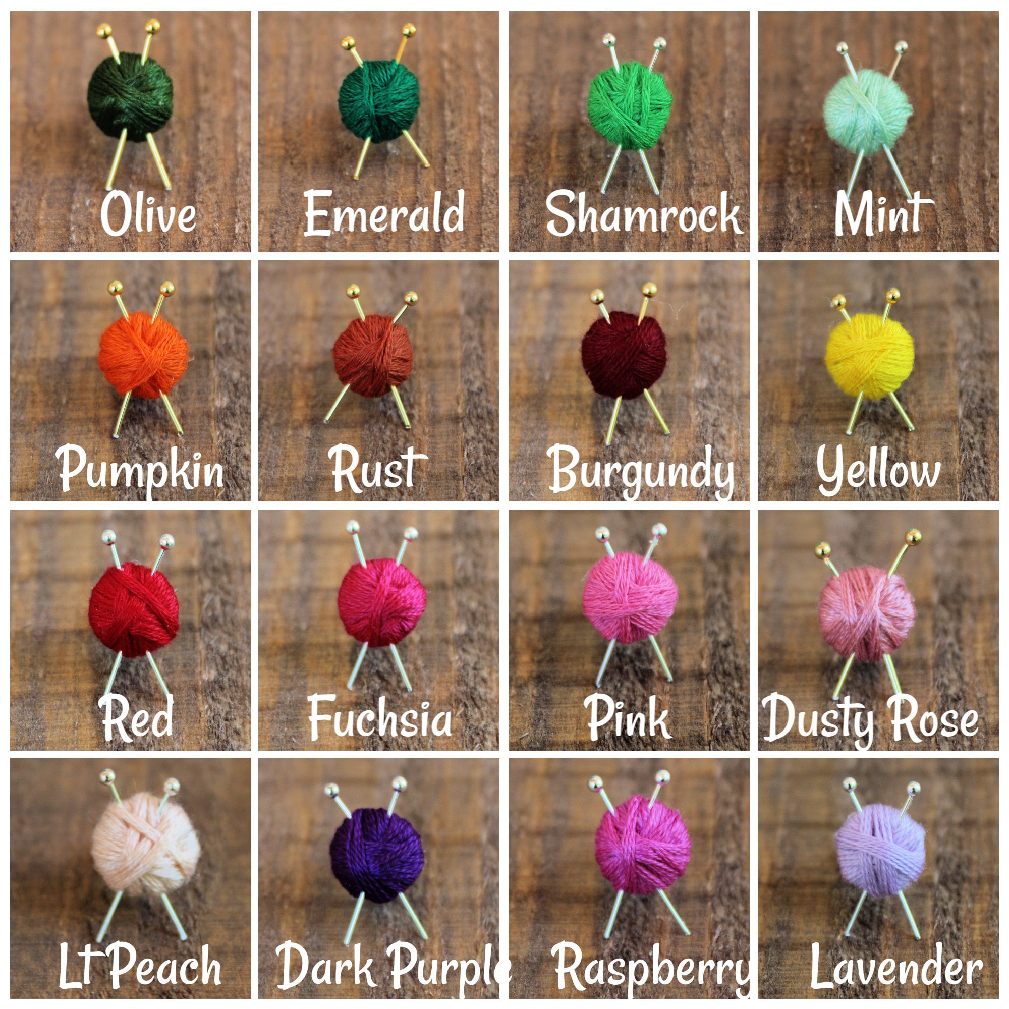Crochet Hook Earrings, Yarn Ball Earrings, Crocheter Gift, Mini Crochet Hook, Crochet Jewelry, Crochet Dangle Earrings, You Choose Color